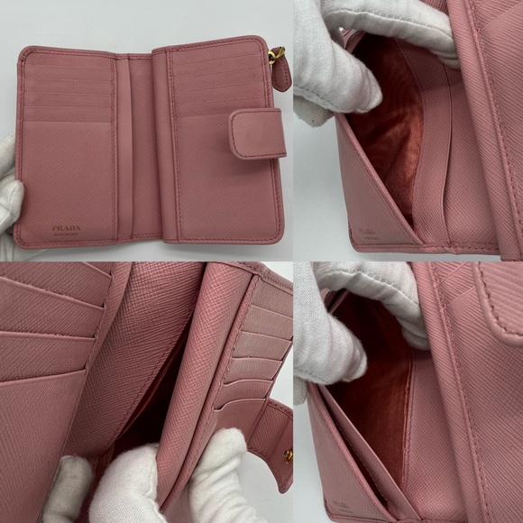 ❌SOLD❌Authentic Prada pink Saffiano leather compact wallet - Picture 5 of 16